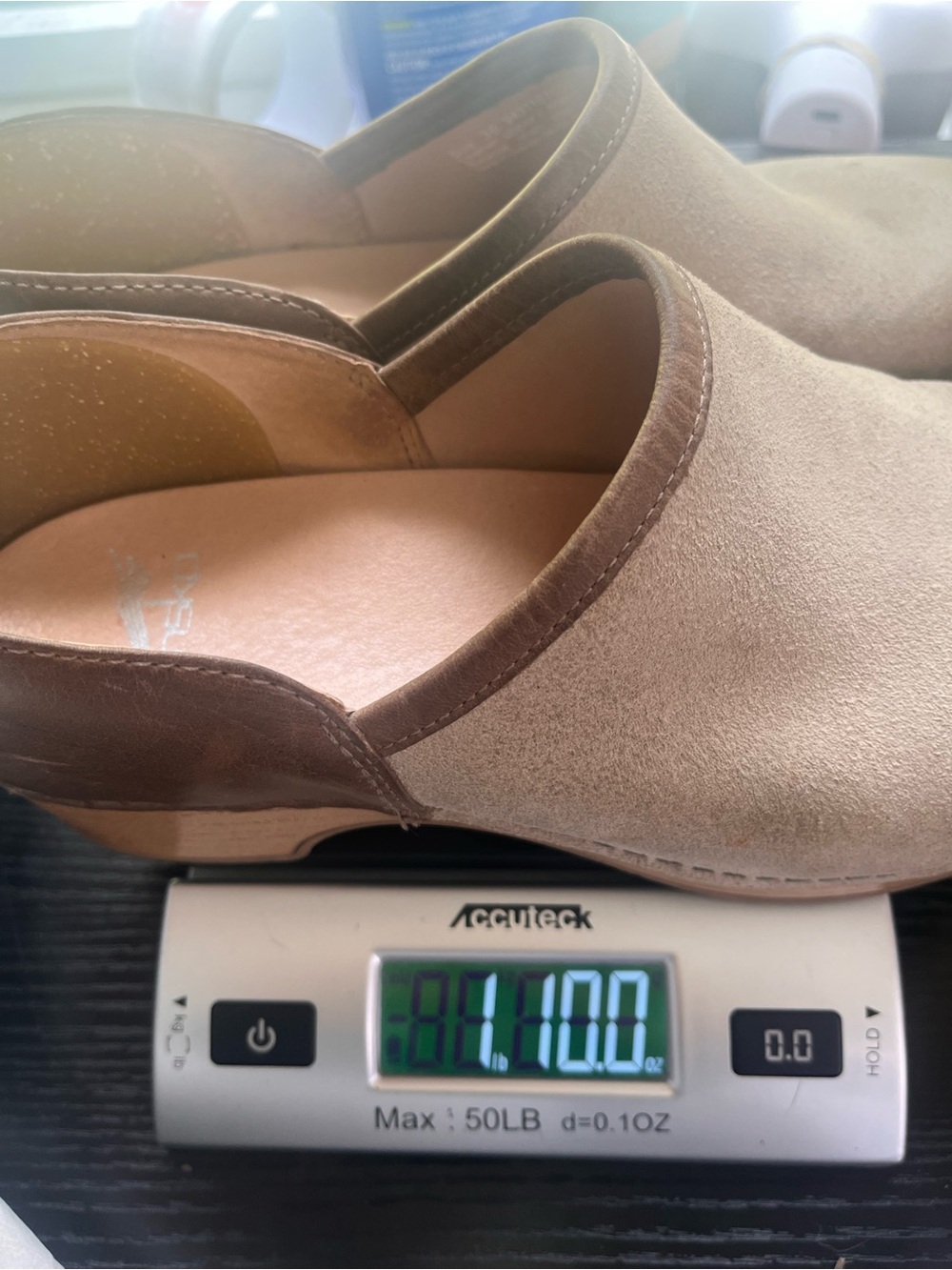 Dansko Brenna Clog Women’s 38/8 Tan Burnished Suede Slip On Comfort Shoe - Picture 9 of 9